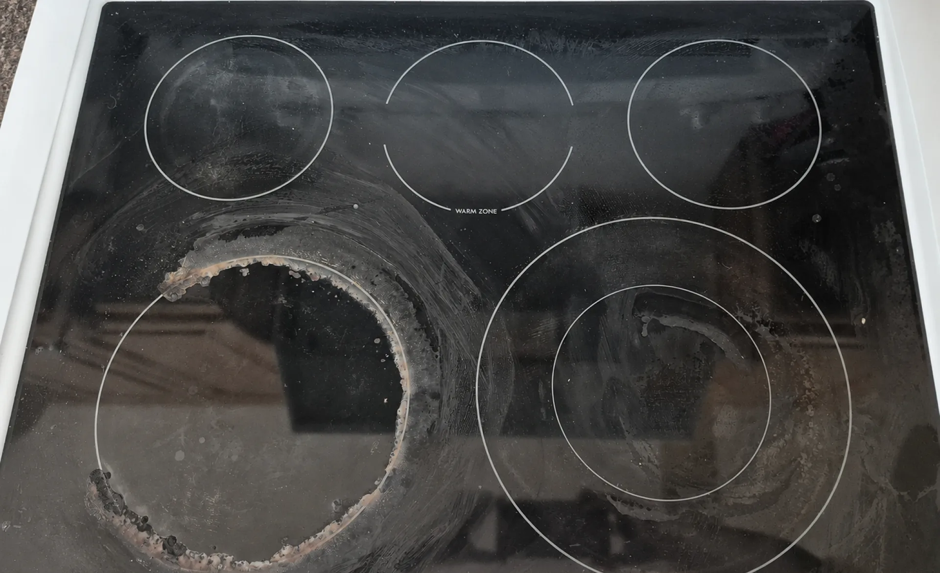 Stovetop before cleaning